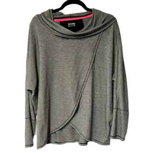 Women’s Cowl collar Calvin Klein performance stretch‎ wrap shirt size L cozy